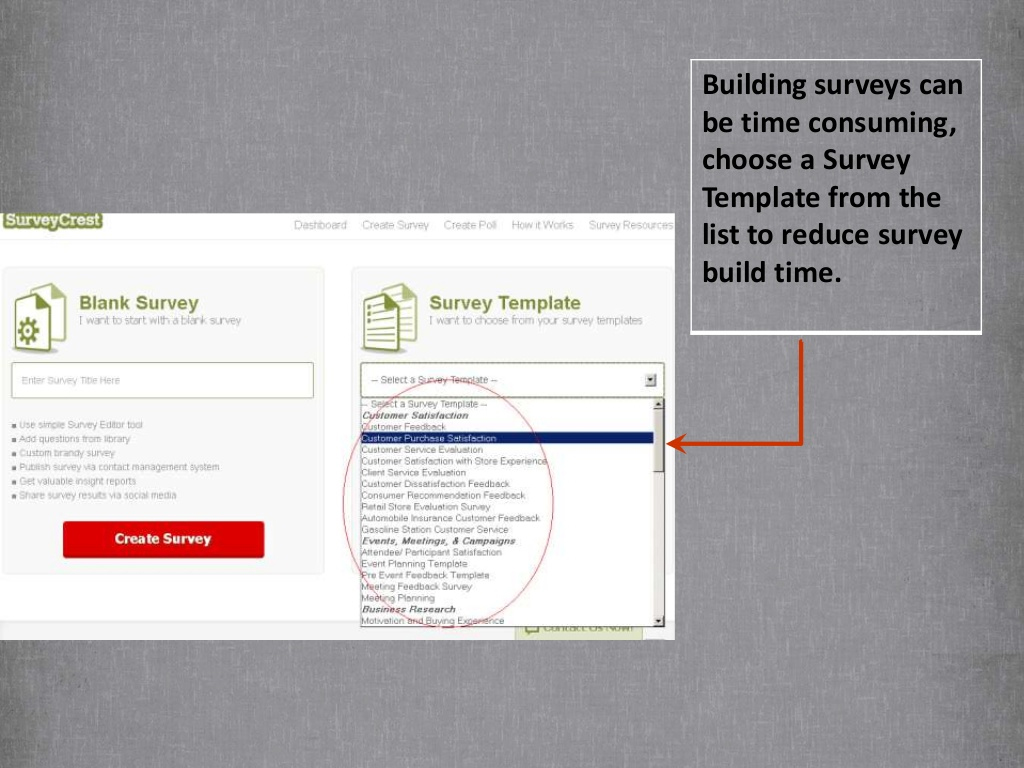 Choose your Survey Template