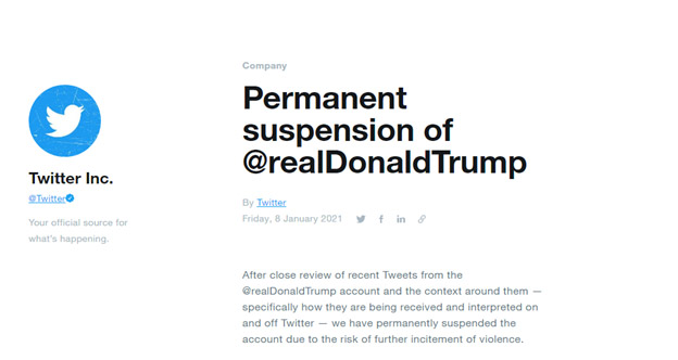 Trump Gets Banned From Twitter