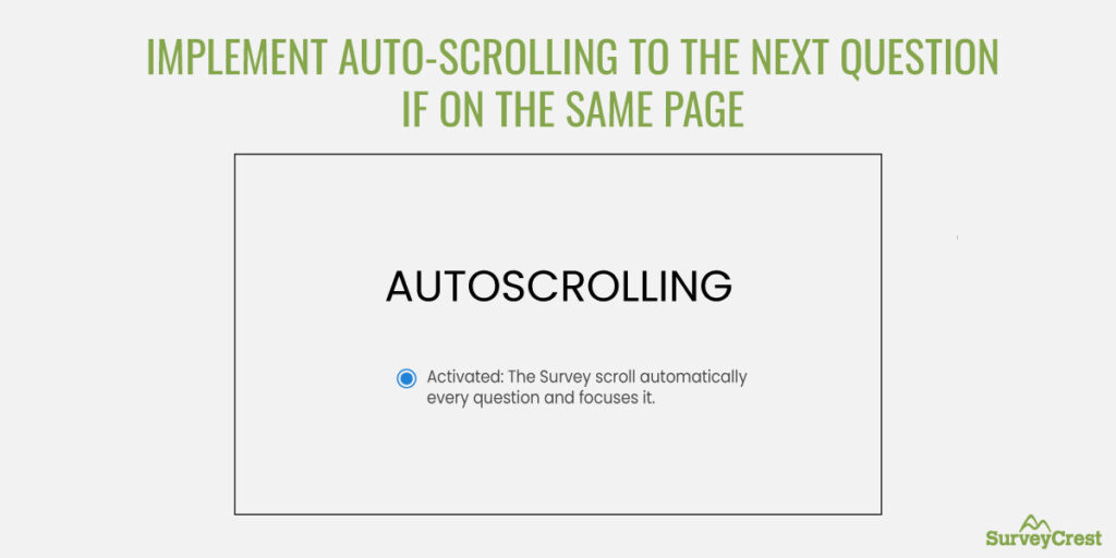 Implement auto-scrolling to the next question if on the same page