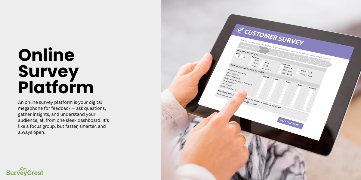 Visual representation of an online survey user response